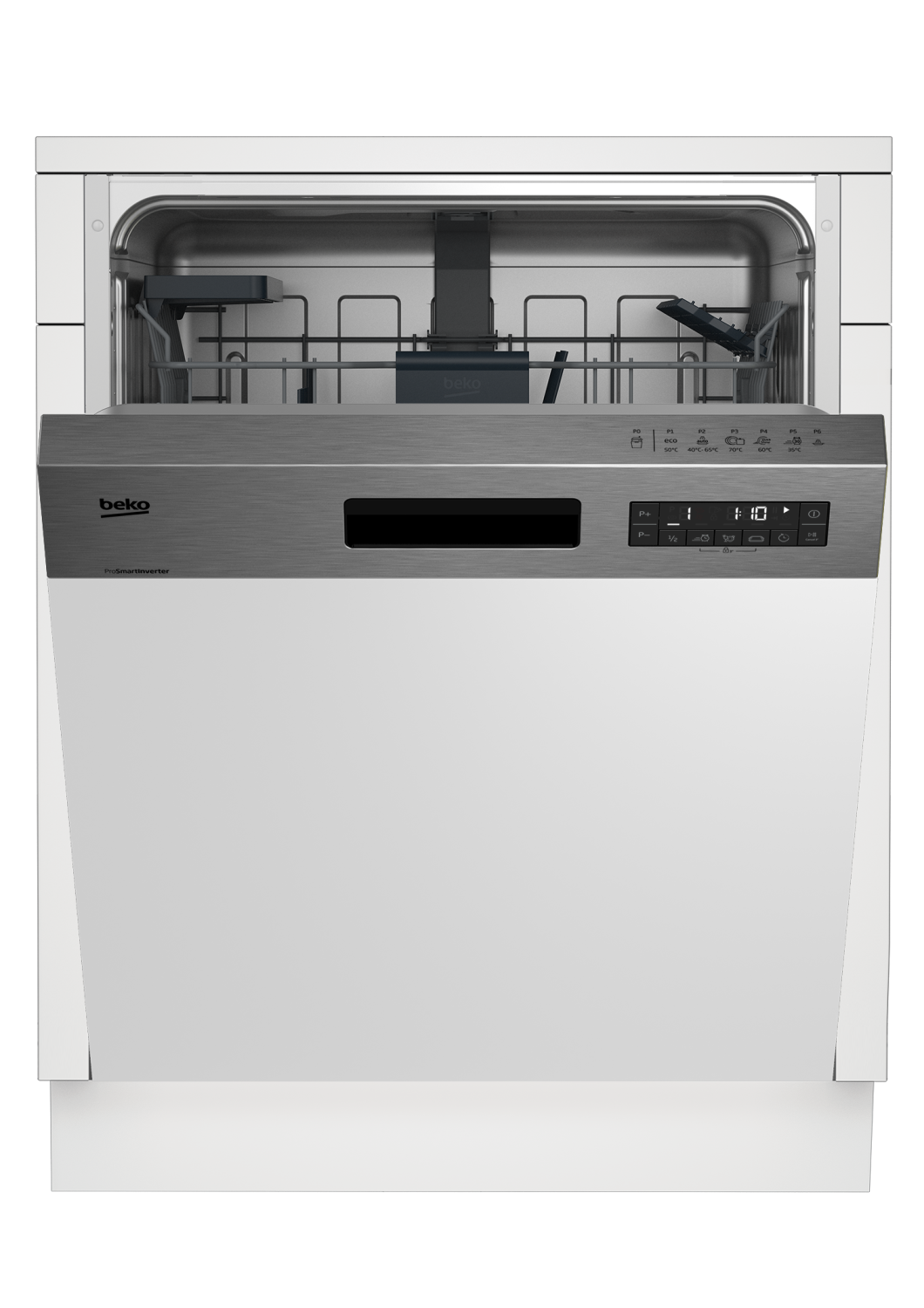Beko DSN26420X Semi-Integrated Built-In Dishwasher – 14 Place Settings