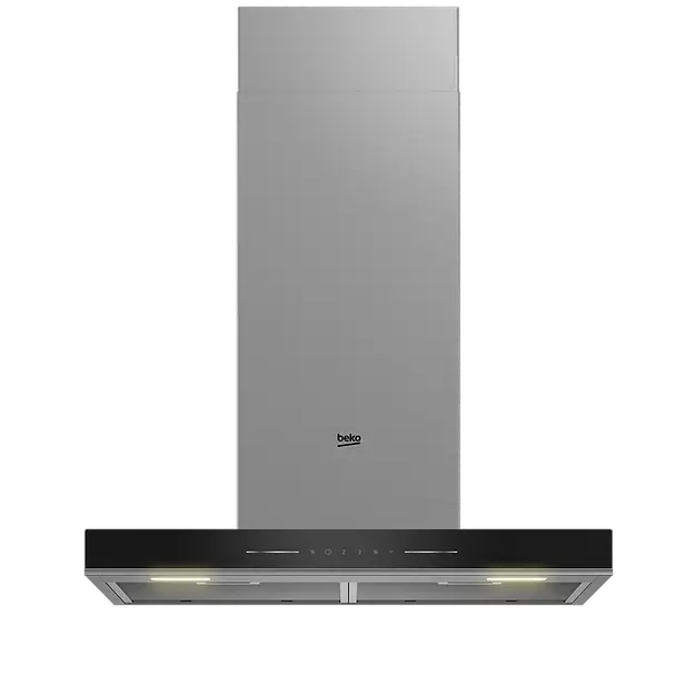 Beko 60cms T-Shape Hood Black with Stainless Steel SKU: BHCB66641BBHS