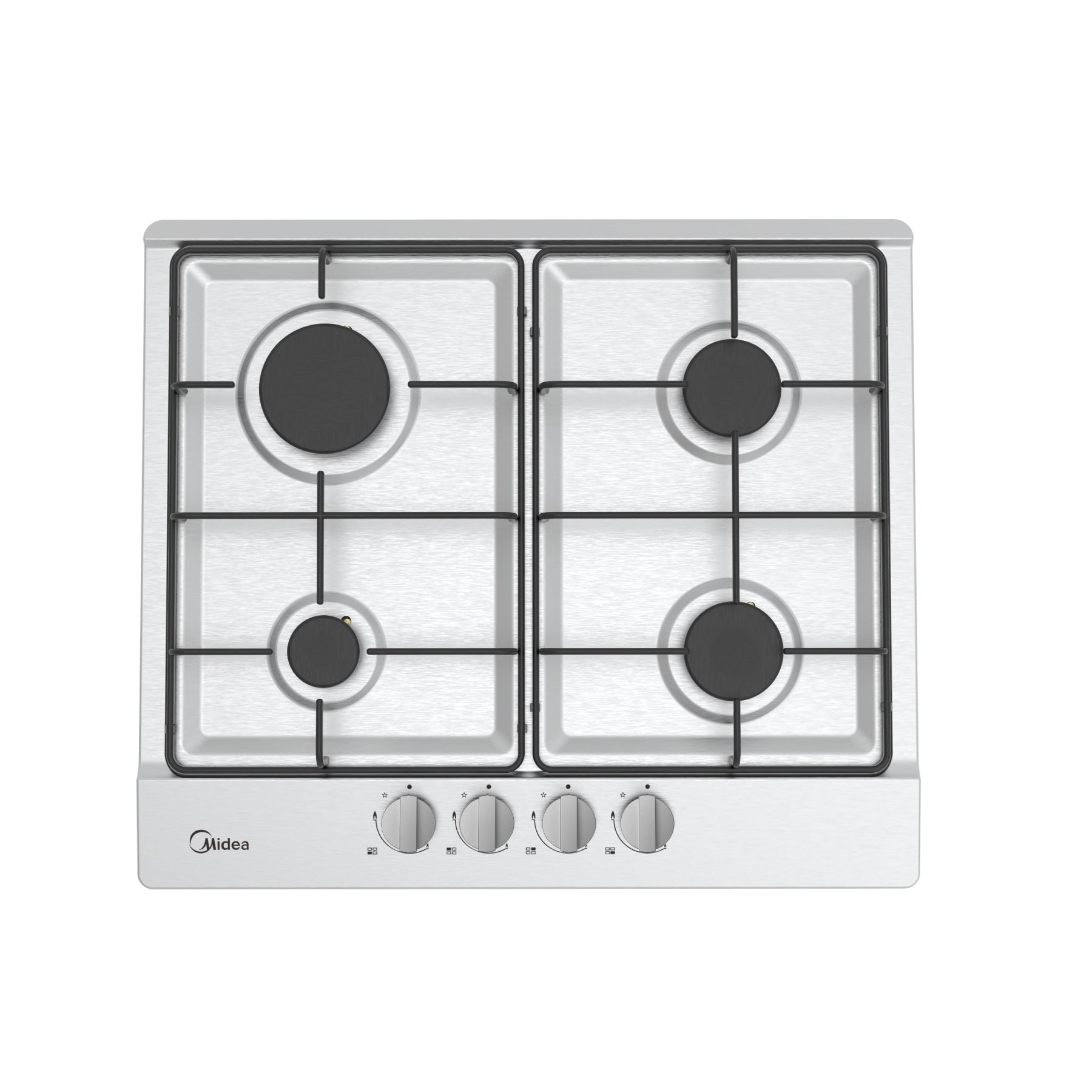 MIDEA Built-in gas hob, 60 cm, – Stainless steel (MH 604FX)