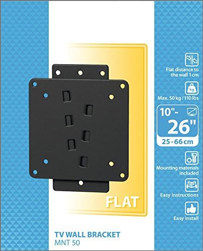Mount Massive MNT 50 Fixed TV Wall Mount – 10”–26”, VESA 100x100, 50kg Capacity
