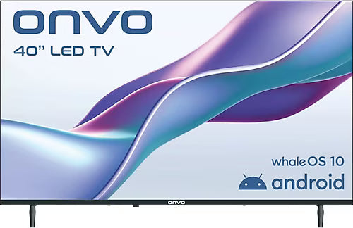 Onvo 40VL80F2FA - 40in FHD - Frameless Android Tv/Whale OS10 - BT Remote - DVB-T2/C/S2 - Netflix/Youtube/Prime/Disney