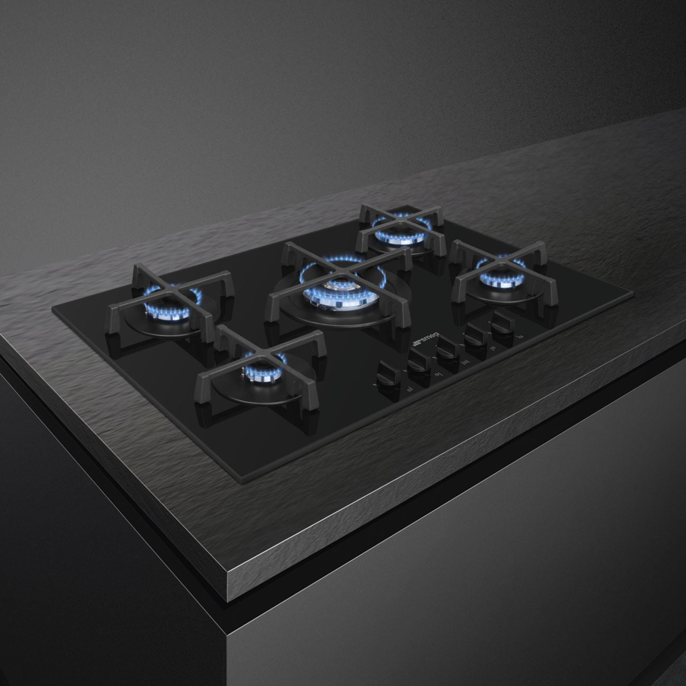 Smeg Gas Hob 70/75 cm Aesthetic Selezione – Black
